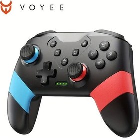 Resim Xuweiwei Voyee 6 Eksenli Kablosuz Oyun Kumandasi Kirmizi Ve Mavi Gomulu Titresim Programlanabilir Dugmeler Switch Lite Oled Pro İcin 