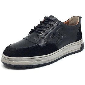 Resim Goldbrand %100 Hakiki Deri Erkek Kışlık Rahat Günlük Casual Lastik Bağcıklı Ayakkabı 40-44 Siyah 