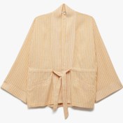 Resim Oversize Kimono Geniş Kol Kuşak Detaylı 