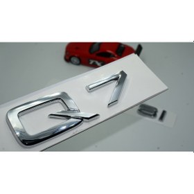 Resim Audi Q7 45 TFSi Krom ABS 3M 3D Bagaj Yazı Logo Orjinal Ürün 