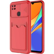 Resim Redmi 9c Kılıf Tchs Kartix Kapak - Kırmızı Kirmizi 