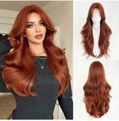 Resim Userfriendly11 C-0448-1 Kadın Gevşek Dalga Peruk Moka Kırmızı %150 Yoğun Isıya Dayanıklı Doğal Görünüm 71cm 