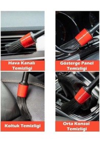 Resim Cm-235 Araba Temizlik Detay Fırçası 5li Set 