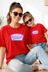 Resim genosha Anne Kız 100% Pamuk T-shirt Mama Mini Mother Daughter TEKLİ FİYAT 