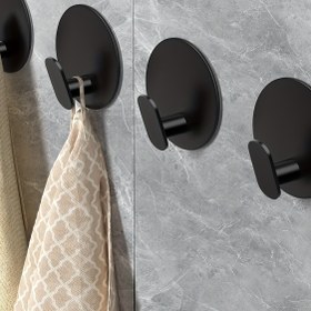 Resim 1 adet kolay kurulumlu SUS304 paslanmaz çelik havlu askısı - çok amaçlı duvar askı seti banyo ve mutfak için, moda-siyah, Havluluk 