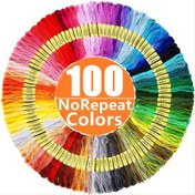 Resim 100 Renk Nakış İpi 8M Çapraz Dikiş İpi Nakış İpi Seti DIY Dikiş İpi, 100 Renk Polyester Nakış İpi Çapraz Dikiş, İğne İşleri, Dikiş, El İşleri için, Her Renk 3 İplik, Toplam 600 Yard 