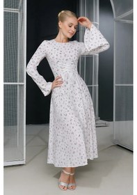 Resim Dana's Collectıon Şık Midi Elbise 292896340 Beyaz 