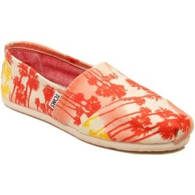 Resim Toms Bayan Espadril Orange Palm Trees Vegan Turuncu 