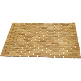 Resim Dikdörtgen - Bambu Kaydırmaz Banyo Paspası 42X62CM (4887) 