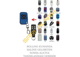 Resim SARIALARM Rolling ( Nice - Bft - Hiland - Elero Vb ) Olabilen Akıllı Kumanda - Soft Gövde - 