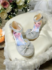 Resim pediashoes Kız Çocuk Topuklu Gümüş Renk Prenses Ayakkabı 