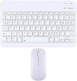 Resim NovStrap Xiaomi Pad 6 Redmi Pad Pro 5 6 Se Mi Pad ile Uyumlu Bluetooth Klavye Mouse Seti BEYAZ 