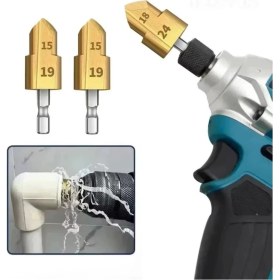 Resim Pvc Boru Raybası Ağır Hizmet Tipi Boru Raybalama Matkap Uçları 3 Parça Kutulu Boru Pah Çapak Alma 