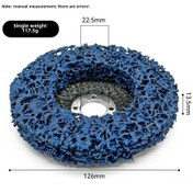 Resim Maiyame 5 İnç Mavi Polisaj Tekerleği 125 22mm, 110g - Metal, Ahşap, Plastik Ve Nilon İçin Boya Kaldırma, Pas Temizleme Ve Pürüzsüz Polisaj 
