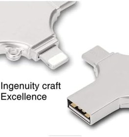 Resim Otg 4in1 Cep Telefonu Çok Fonksiyonlu Usb Flash Bellek 128 Gb Type-c, Micro Sd Ve Kart Okuyucu 