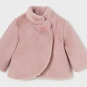 Resim Mayoral Kız Bebek Krem Kürkü Mont 2477 Pembe 