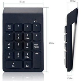 Resim KENLY 2.4ghz Kablosuz Nümerik Klavye Wireless Numpad 