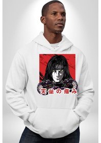 Resim Orochimaru Anime Kadın Erkek Beyaz Kapüşonlu Sweatshirt Hoodie Beyaz 