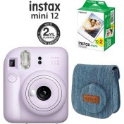 Resim Fujifilm Instax Mini 12 Fotoğraf Makinesi 20'li Film ve Jean Çantalı Hediye Seti 77 