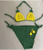 Resim AYDECO Kız Bebek Ananas Bebek Örgü Bikini 