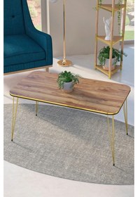 Resim Uslucan Alışveriş Zigon Sehpa Kr Ve Orta Sehpa Kr Set Çift Gold Ceviz Tel 1110 Çok Renkli 