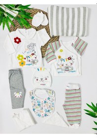 Resim Alpbebe Andora Sweet 10lu Yenidoğan Hastane Çıkışı Set - Krem Krem 