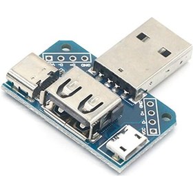 Resim USB Soket Çevirici Kart Usb Type C Micro Usb Erkek Dişi USB Cep 