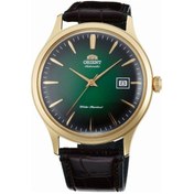 Resim Orient Tac08002f0 Kurmalı Otomatik Deri Kahverengi Yeşil Kadran Kristal Mineral 42 Mm Erkek Kol Saati Altın 