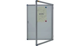 Resim 50X70CM Mıknatıslı Alüminyum Kapaklı Ince Camlı Sunum Panosu 