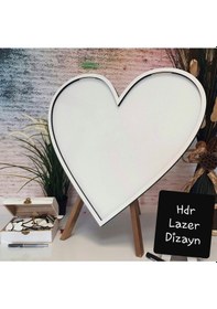 Resim Hdrlazerdizayn Kalp Şeklinde Düğün Hatıra Defteri Pano 