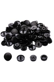 Resim Monako Limited Edition 30 Adet Siyah Çıtçıt Plastik Çıtçıt, T5 = 12,4 Mm, Dikişsiz Kolay Takılır, Siyah Çıt Çıt Seti 