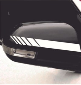 Resim Sticker World Beyaz Yan Ayna Şerit Sticker Sağ-sol 20*3 cm 