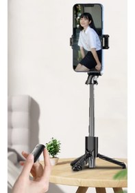 Resim K03 Tripod Bluetooth Kumandalı Selfie Çubuğu Monopod 