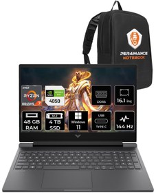 Resim HP VİCTUS 16 RYZEN 7 8845HS 48GB RAM 4TB SSD RTX4050/6GB 144HZ 16.1'' FHD FDOS 9Z794EA & PER4 ÇANTA 