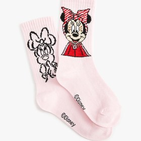 Resim Kız Çocuk 2'li Minnie Mouse Baskılı Çorap Lisanslı 