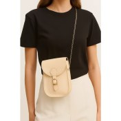 Resim Kadın Zincir Askılı Cüzdan Çanta 