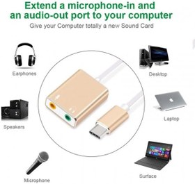 Resim Typec ses kartı type-c sound card typec mikrofon kulaklık ayırıcı 