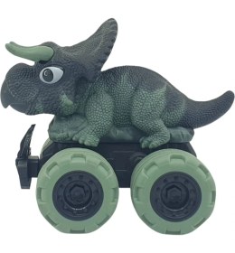 Resim Birlik Sürtmeli Dinazor Arabalar 12 cm - H-20 - Triceratops - Yeşil 