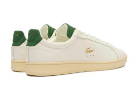 Resim Lacoste Carnaby Pro Mens Leather Sneaker Hakiki Deri Günlük Spor Ayakkabı Krem Krem 