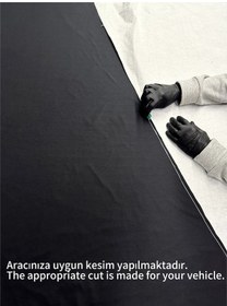 Resim Ford Fiesta 2001 - 2008 Mk6 Siyah Kumaş Araba Brandası Logolu Penye Branda Oto Branda 