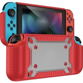 Resim Oyun Kolu Gamepad Tpu + Pc Anahtarı Oled Uyumlu Koruyucu Kılıf Kırmızı 