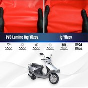 Resim Rks Spontını 125 Motosiklet Brandası Su Geçirmez Branda Kırmızı Branda Motor Branda M 