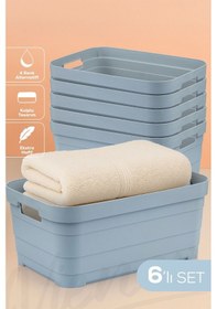 Resim Vienev 6'lı 10,8 Litre Saklama Kutusu Mavi Mavi 