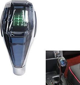 Resim Araba Evrensel LED Kristal Kolları Manuel Şanzıman Vites Topuzu Kolu Sopa 