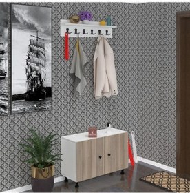 Resim Kenzlife Ayakkabılık Galoş3 Crdbyz 53 080 32 Kapaklı 3 Raflı 12 Çift Ayakkabı Kapasitesi Ahşap 