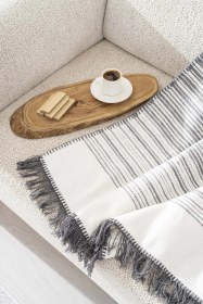 Resim Rivaistanbul Veloura Antrasit Tek Kişilik Battaniye - Tv Battaniyesi 135x180 Cm Antrasit 