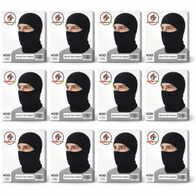 Resim thermo Sport 12 Adet Balaklava Kar Maskesi Kask Altı için Uygun Unisex Siyah 