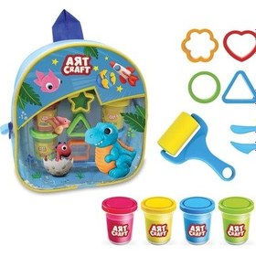 Resim Sırt Çantalı Hamur Seti 224 Gr. - Oyun Hamuru Seti - Hamur Setleri - Çantalı Hamur Seti Mavi 