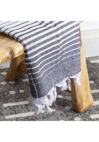 Resim Pamuklu Peştamal Alagra Siyah 2'li Set Turuncu 