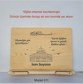 Resim Münzevi Masaüstü Ahşap Rahle/tablet/kitap Tutucu-model011 